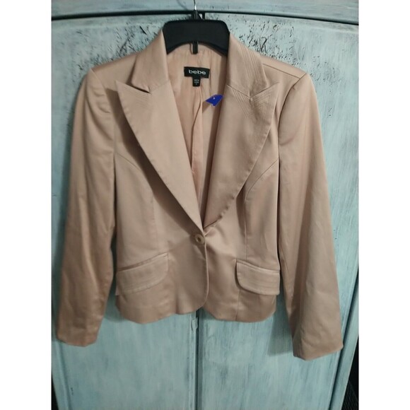 Bebe Blazer Blush Sz 8 City Officey Feminine - Picture 5 of 8
